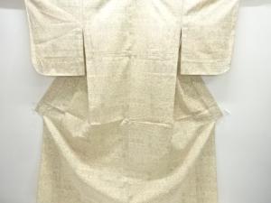 抽象草花模様織り出し本塩沢単衣着物